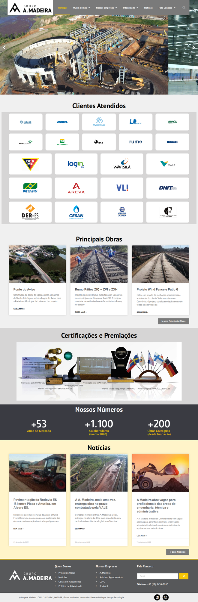 Home do site do Grupo A.Madeira