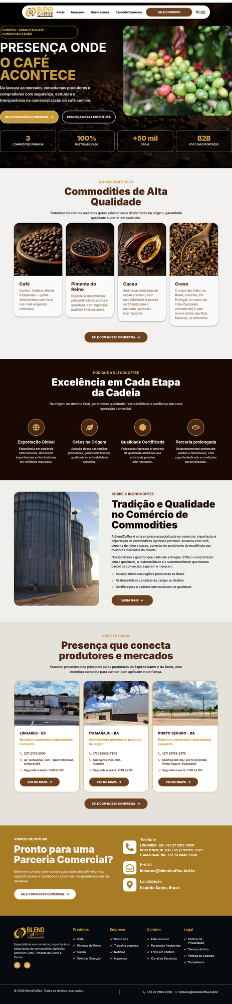 Home do site da BlendCoffee