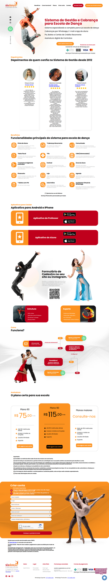 Home do site do SisDança